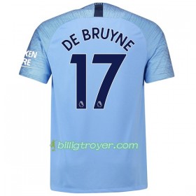 Billige Fotballdrakter Manchester City De Bruyne 17 Hjemmedraktsett 2018/19 Kortermet